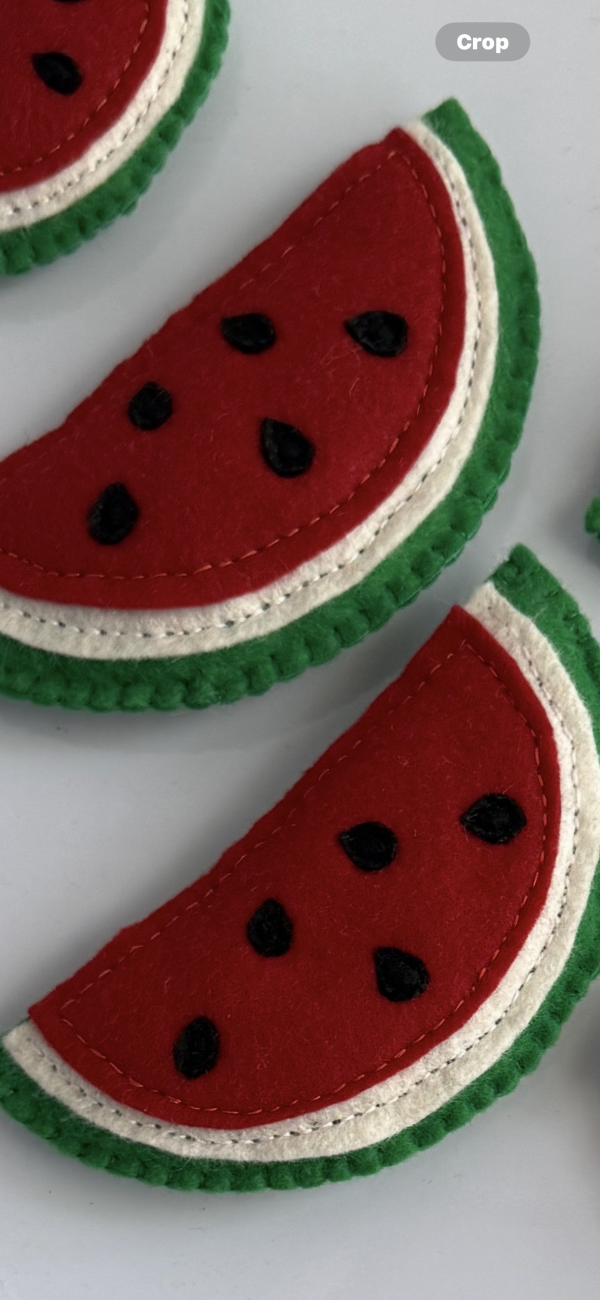 Playful Felt Watermelon Magnet - Image 3