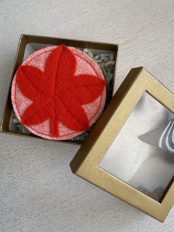 Charming Felt 'Leaf' Coasters - Set of 4 - Image 4