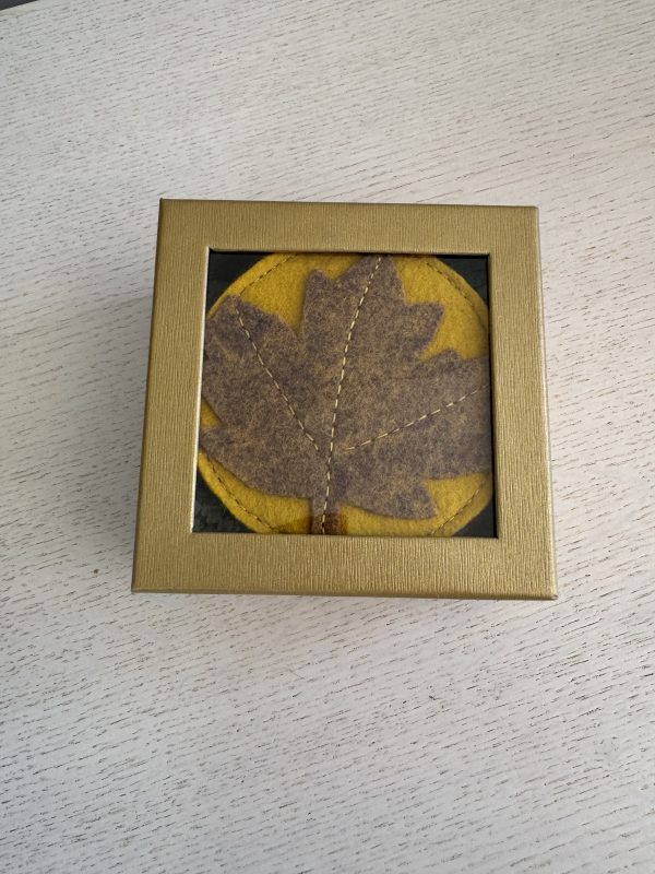 Charming Felt 'Leaf' Coasters - Set of 4 - Image 5