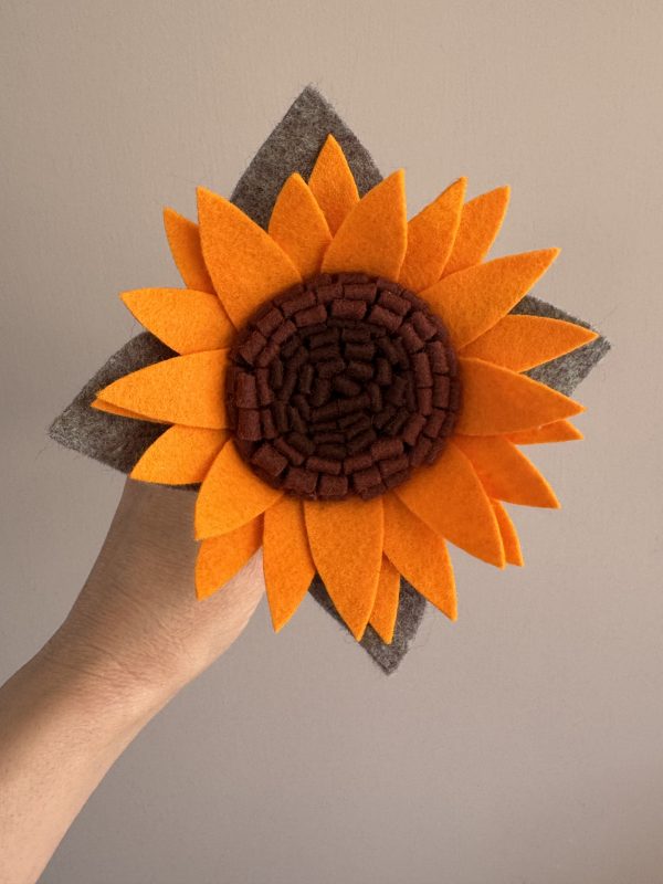 Vibrant Handmade Felt Sunflower -2 types - Image 3