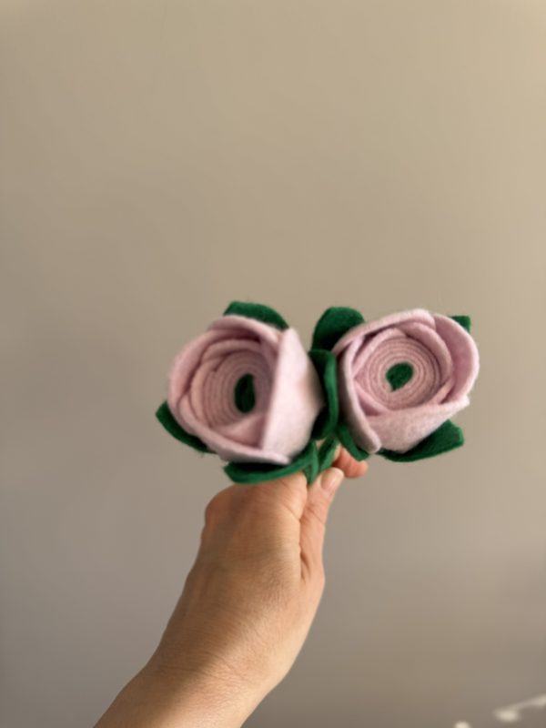 Handmade Felt Rose Bud - 3 colours available - Image 11