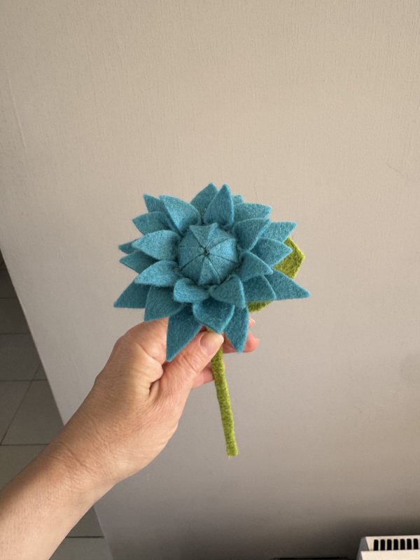 Elegant Handmade Felt Dahlia - 3 colours available - Image 3