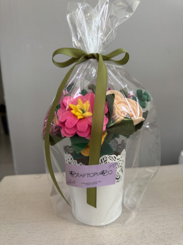 Romantic Felt Flower Pot - Image 6