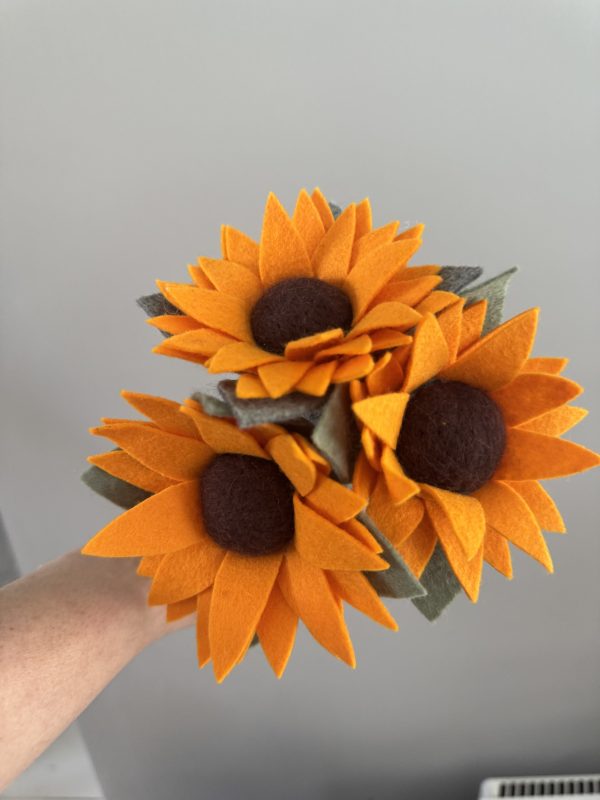 Vibrant Handmade Felt Sunflower -2 types - Image 10