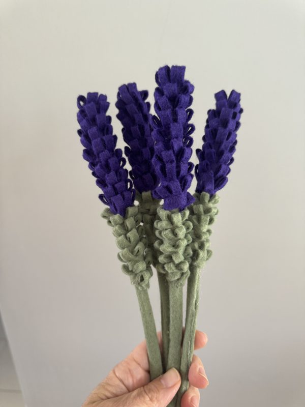 Handmade Felt Lavender Stem - 3 colours available - Image 6