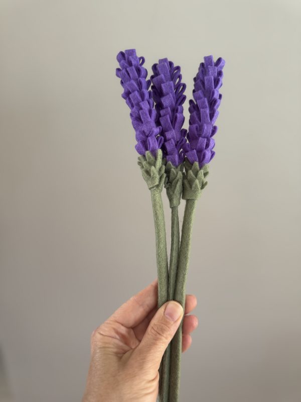 Handmade Felt Lavender Stem - 3 colours available - Image 7