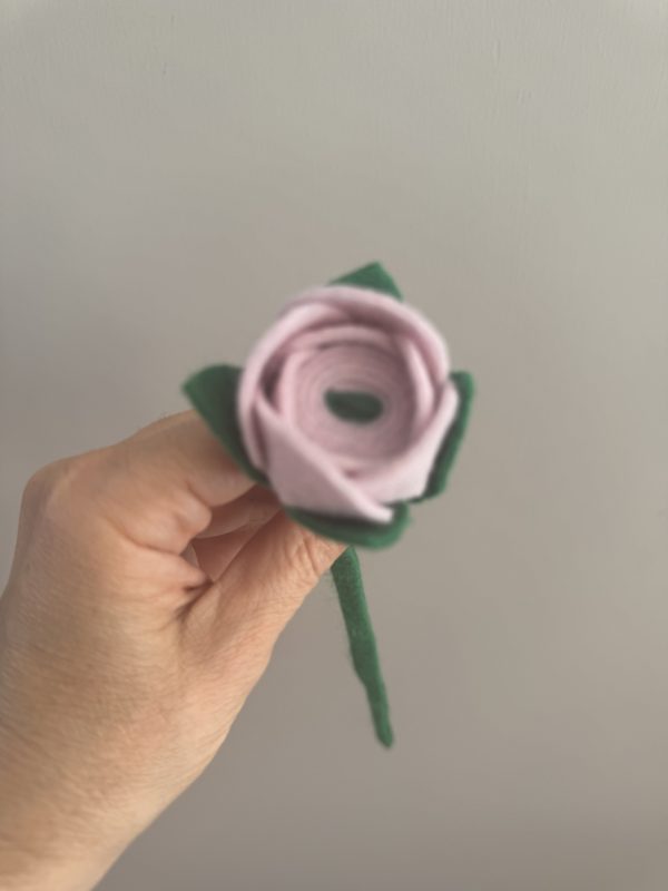 Handmade Felt Rose Bud - 3 colours available - Image 7