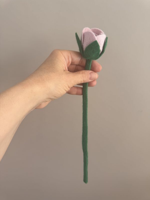 Handmade Felt Rose Bud - 3 colours available - Image 6