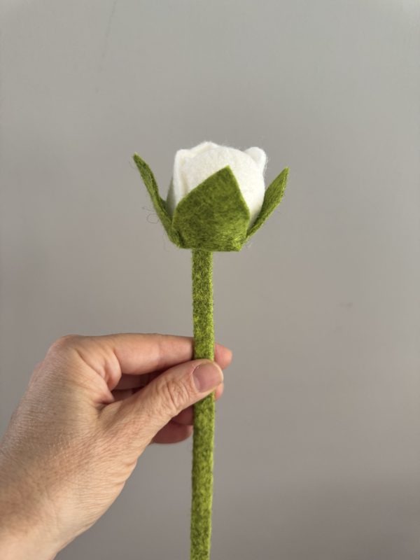 Handmade Felt Rose Bud - 3 colours available