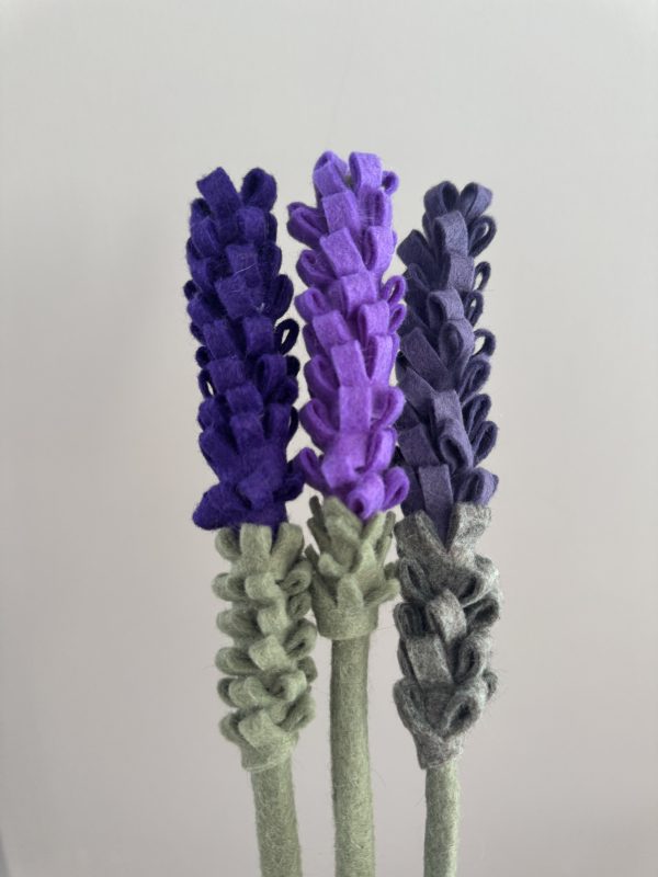Handmade Felt Lavender Stem - 3 colours available