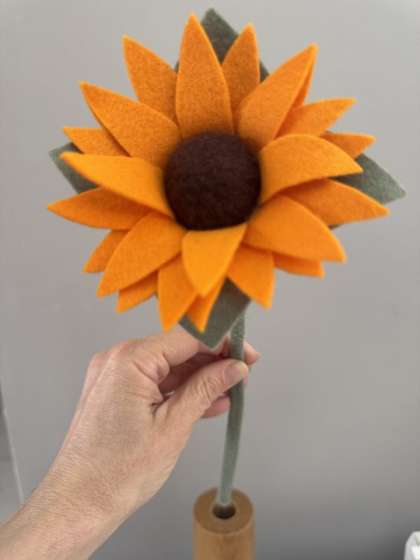 Vibrant Handmade Felt Sunflower -2 types - Image 7