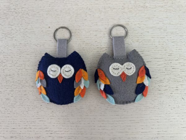 Cute Felt owl key ring - Image 6