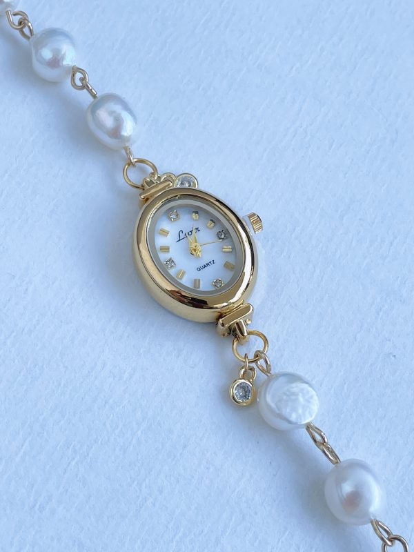 Vintage Gold Freshwater Pearl Watch - Image 5