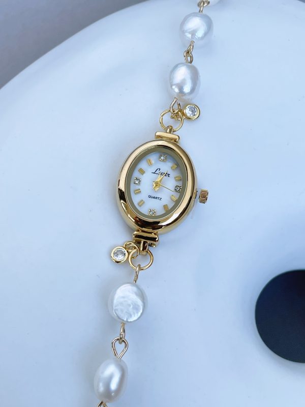 Vintage Gold Freshwater Pearl Watch - Image 3