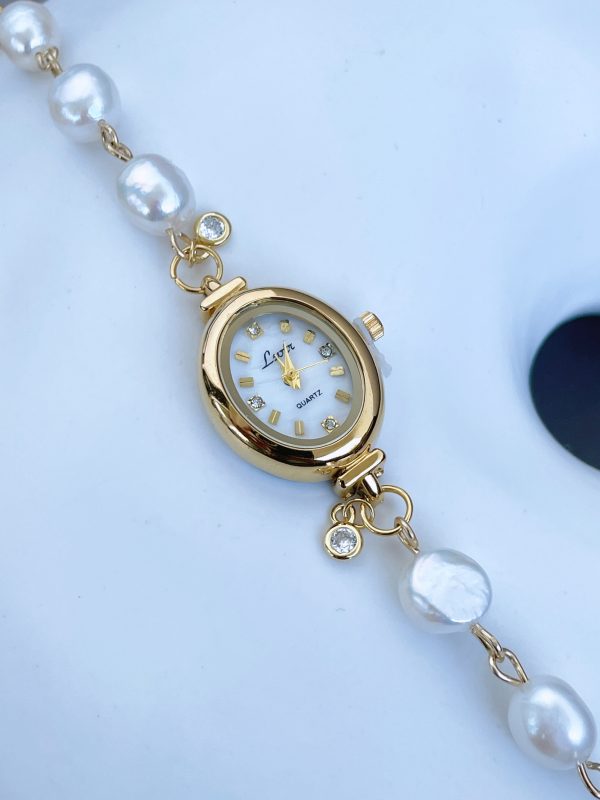 Vintage Gold Freshwater Pearl Watch - Image 2